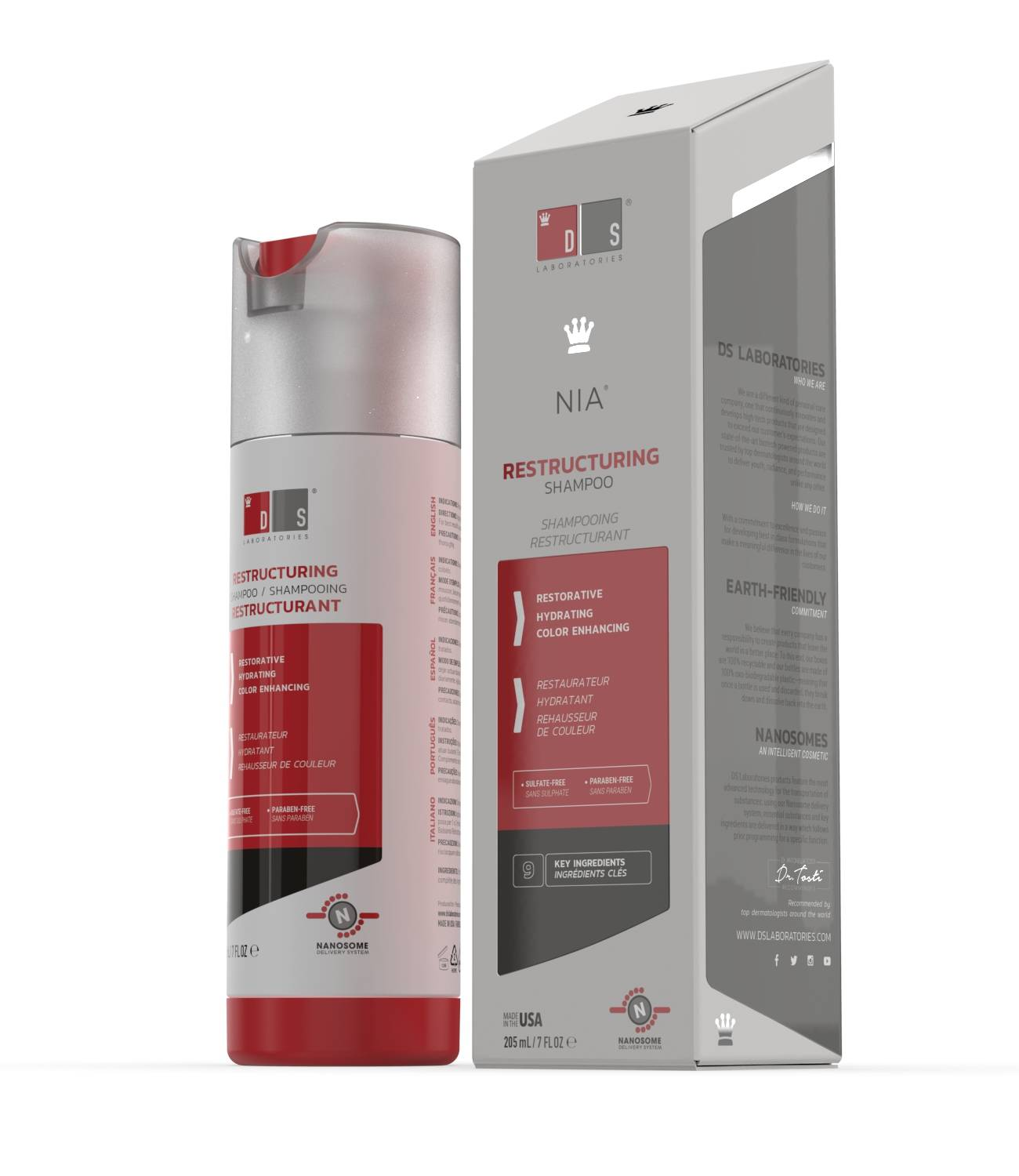 NIA® | Restrukturierendes Shampoo für strapaziertes, trockenes und fahles Haar