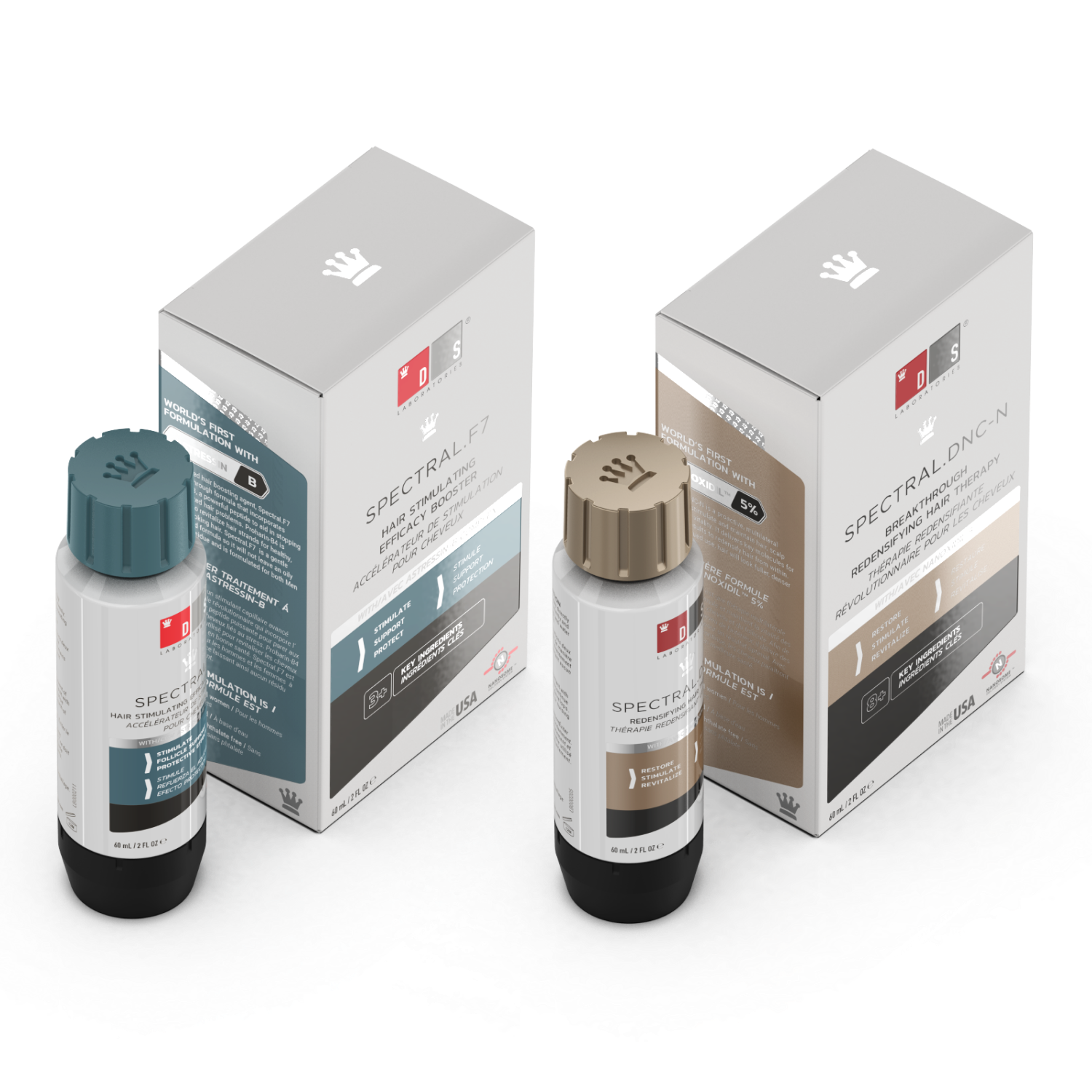 Hair Loss Topical Kit | Spectral.DNC-N + Spectral.F7 (Proactive &amp; Reparative for Men &amp; Women)